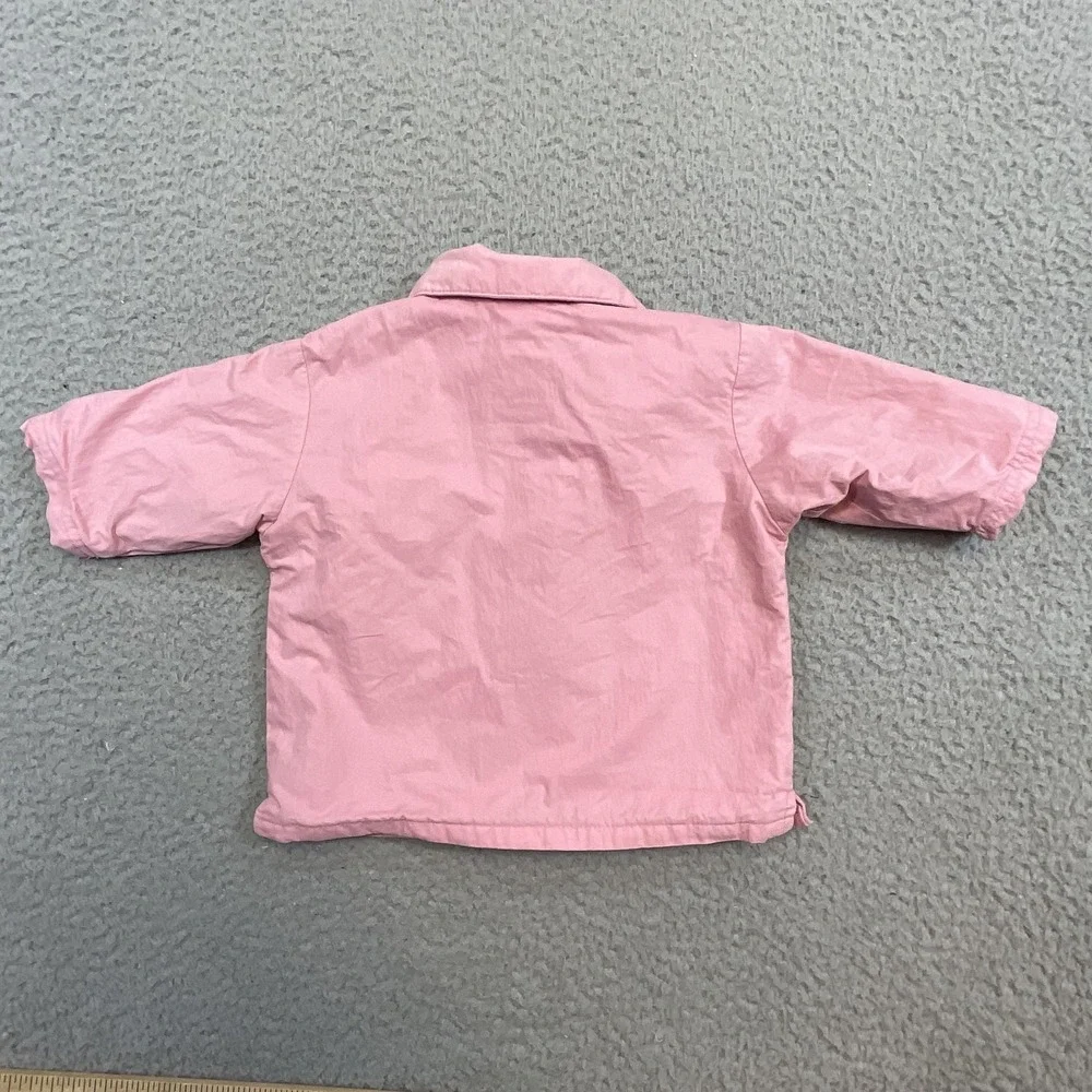 Baby GAP Jacket Girls 3-6 Months Pink Nylon Shell Cotton‎ Lined Zip Pockets